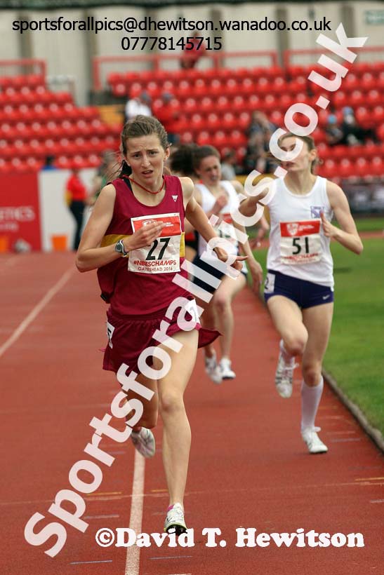 Senior girls 1500 metres, English Schools Track and Field. Photo: David T. Hewitson/Sports for All Pics